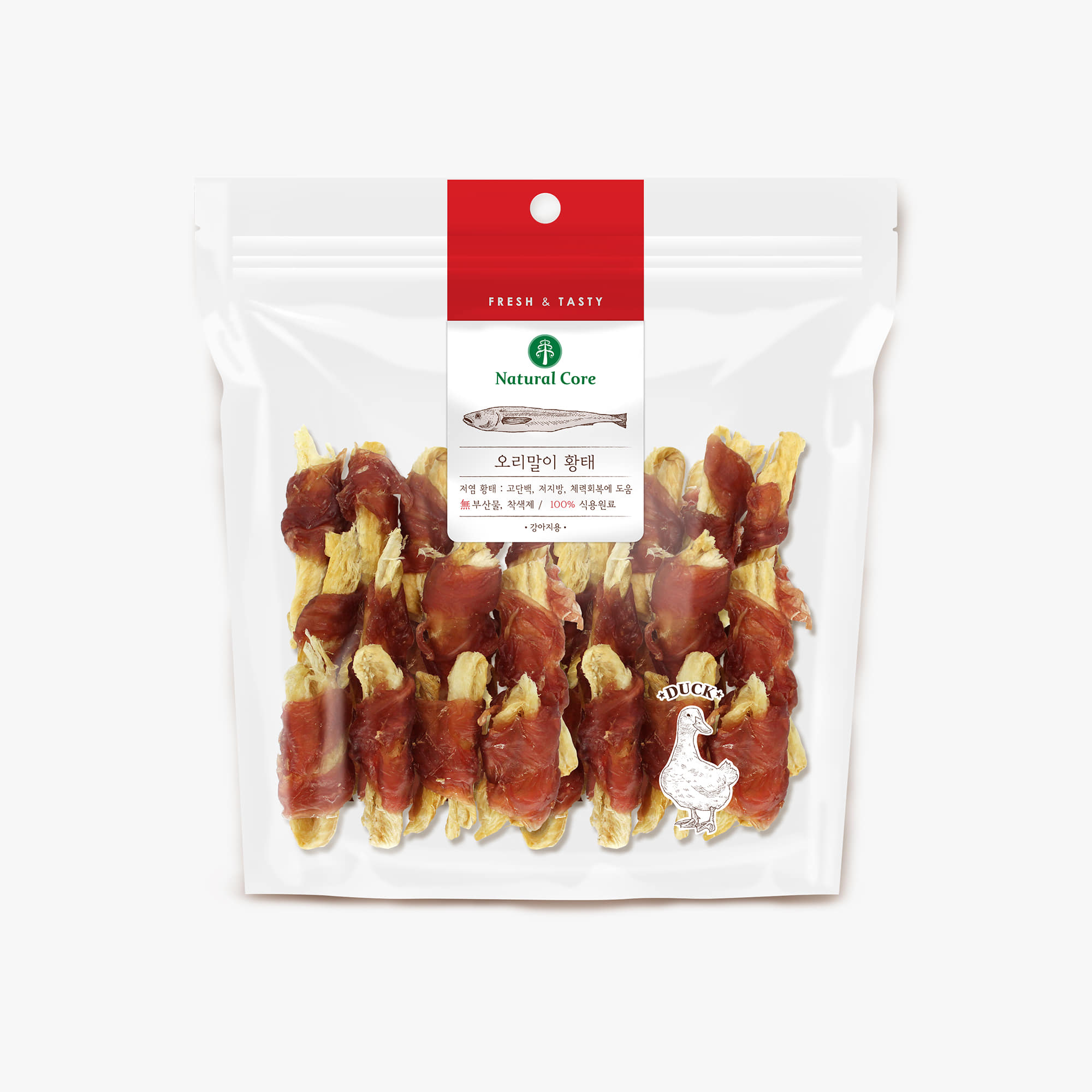 오리말이 황태,치킨말이 황태 220g 100% 휴먼그레이드 원료사용 - 상품 이미지