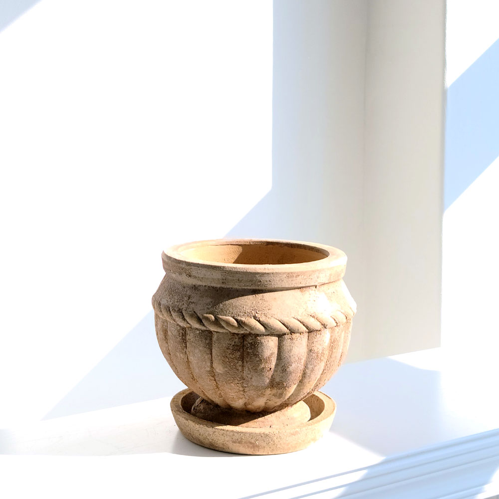 베하몰 테라원 빈티지 아쿠아 토분 TC07 21x18cm 받침셋트 - 상세 이미지 3