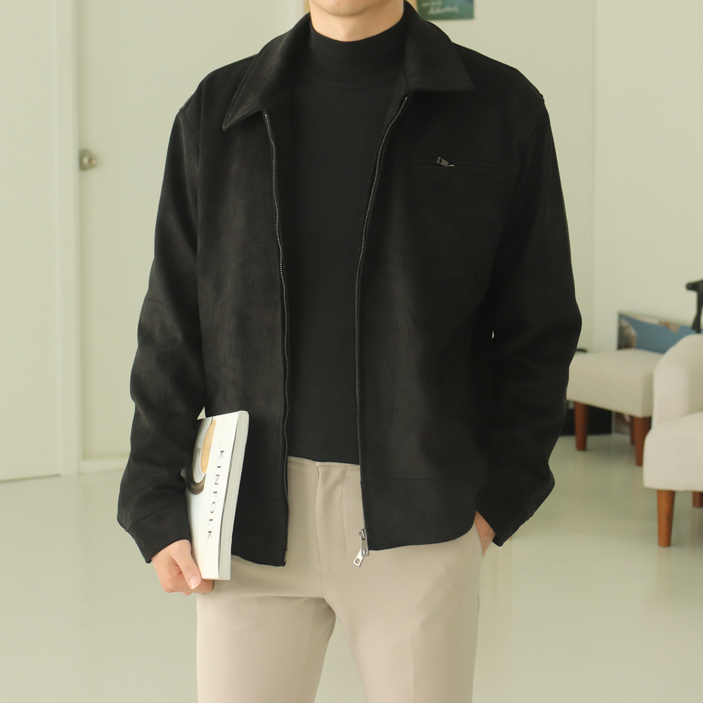 남자스웨이드자켓 남자 트러커 집업 자켓 - 상세 이미지 2