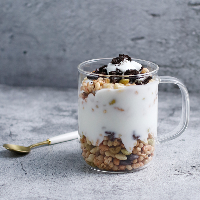 내열유리 홈카페 카페머그 유리컵세트 430ml, 6개, (M04)