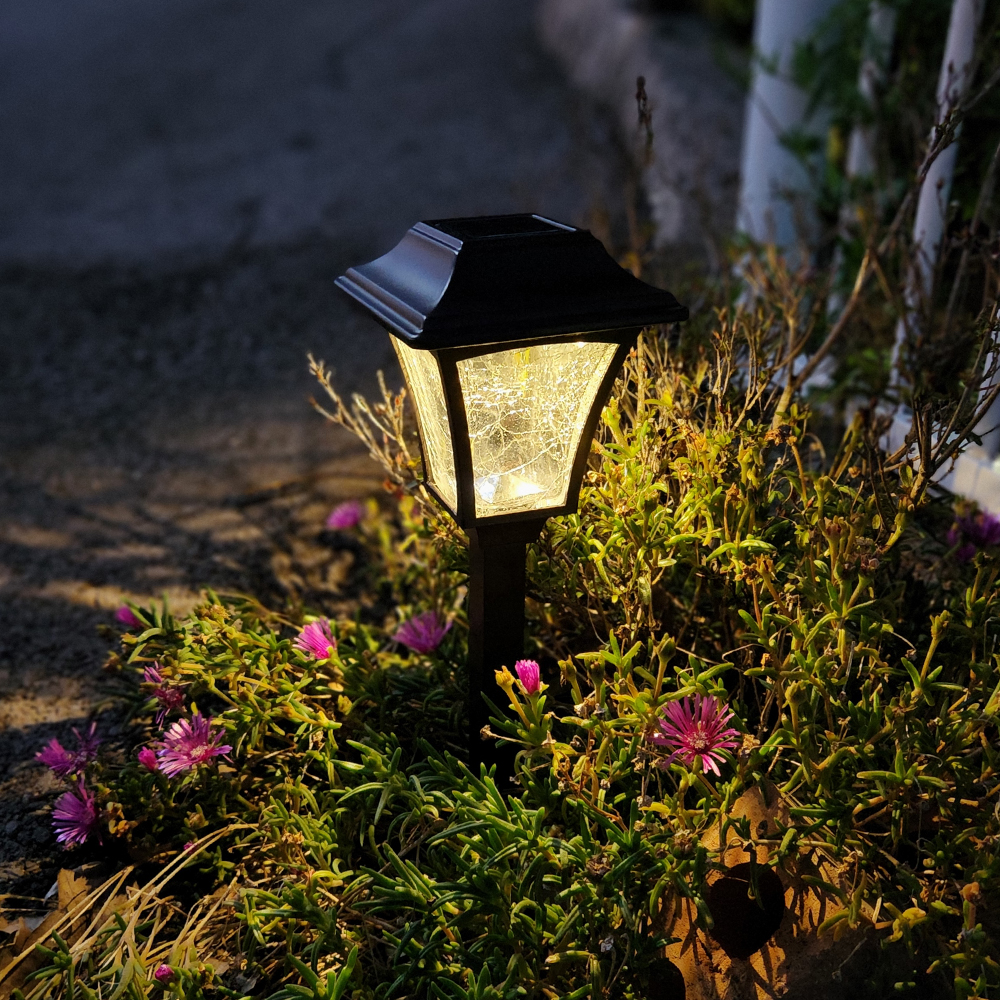태양광 정원등 조명 LED 전구 마당 태양열 야외 외등 테라스 경관 전등 가로등 유리균열 - 상품 이미지