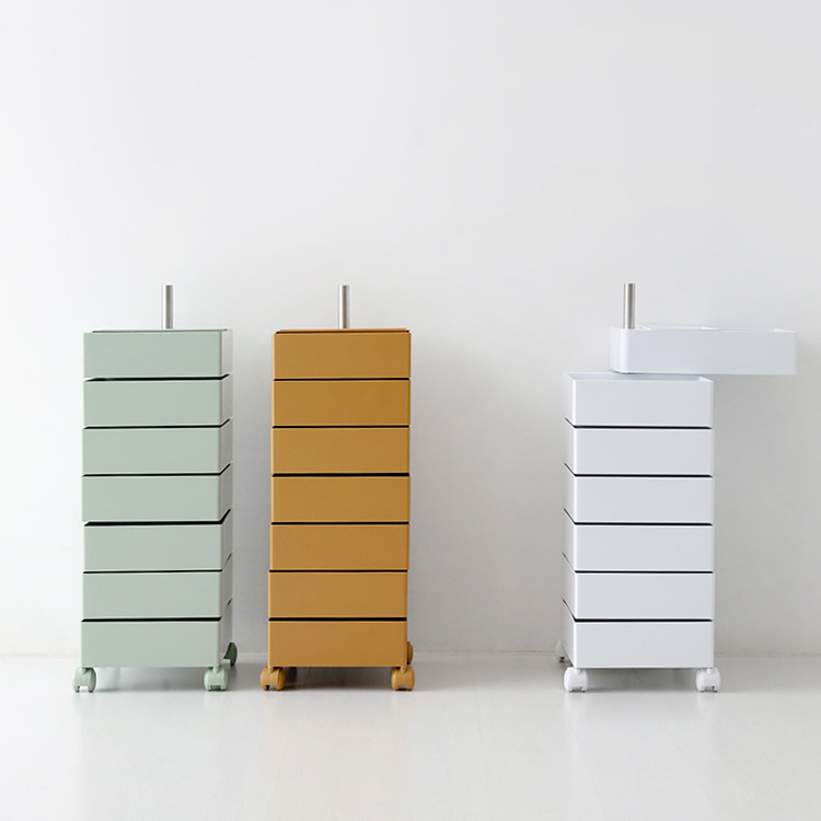 빙그리 회전서랍 트롤리 7단 화이트 5753.2681