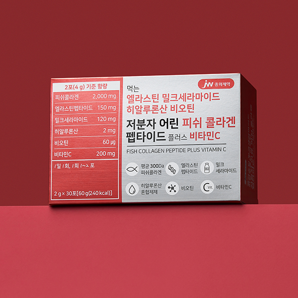 JW중외제약 먹는 엘라스틴 비오틴 저분자 어린 피쉬 콜라겐 펩타이드 30포, 4개 - 상세 이미지 3