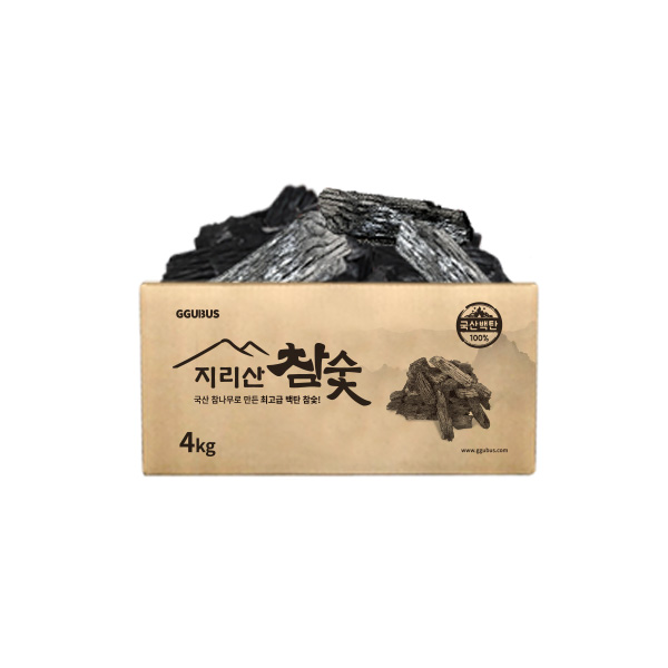 꾸버스 국내산 최고급 백탄 지리산 참숯 1kg 바베큐숯 구이용 캠핑 펜션 숯불 차콜 숯 - 상세 이미지 2