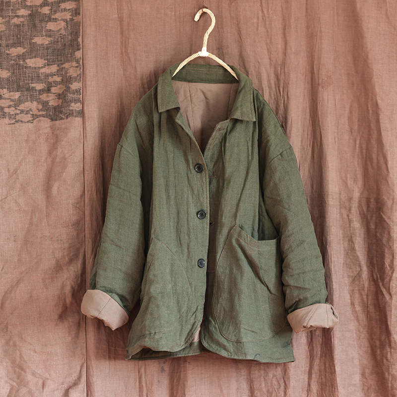 린넨점퍼 스티치 누빔 루즈핏 가을 겨울 누빔옷