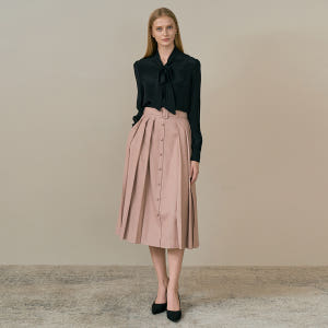 JANE Belted pleats skirt_pink brown 착용 후기 | 사이즈/핏 총정리 - 상품 이미지 3
