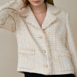 CARMEN Wool tweed jacket_ivory 착용 후기 | 사이즈/핏 총정리 - 상품 이미지 4