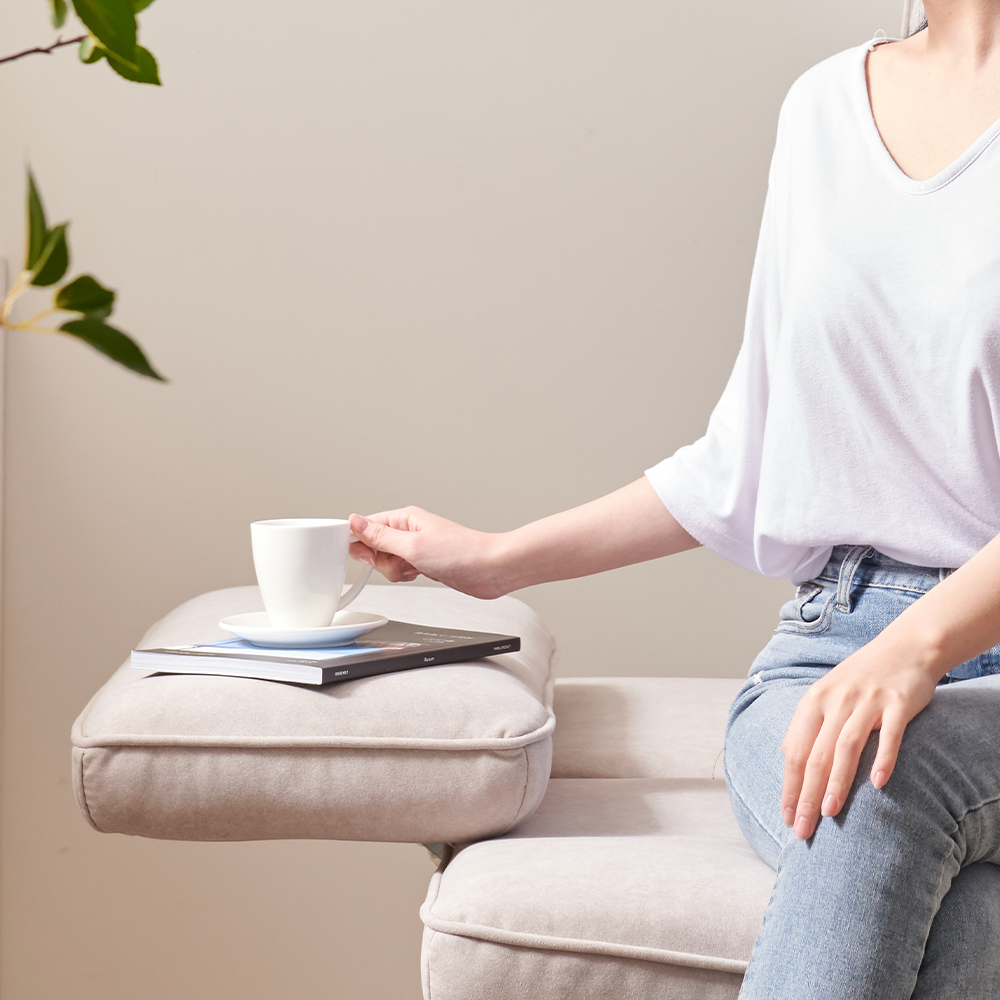 서광퍼니처 가이아 아쿠아텍스 조야 모듈형 스윙 쇼파 sk 연그레이, 6인용