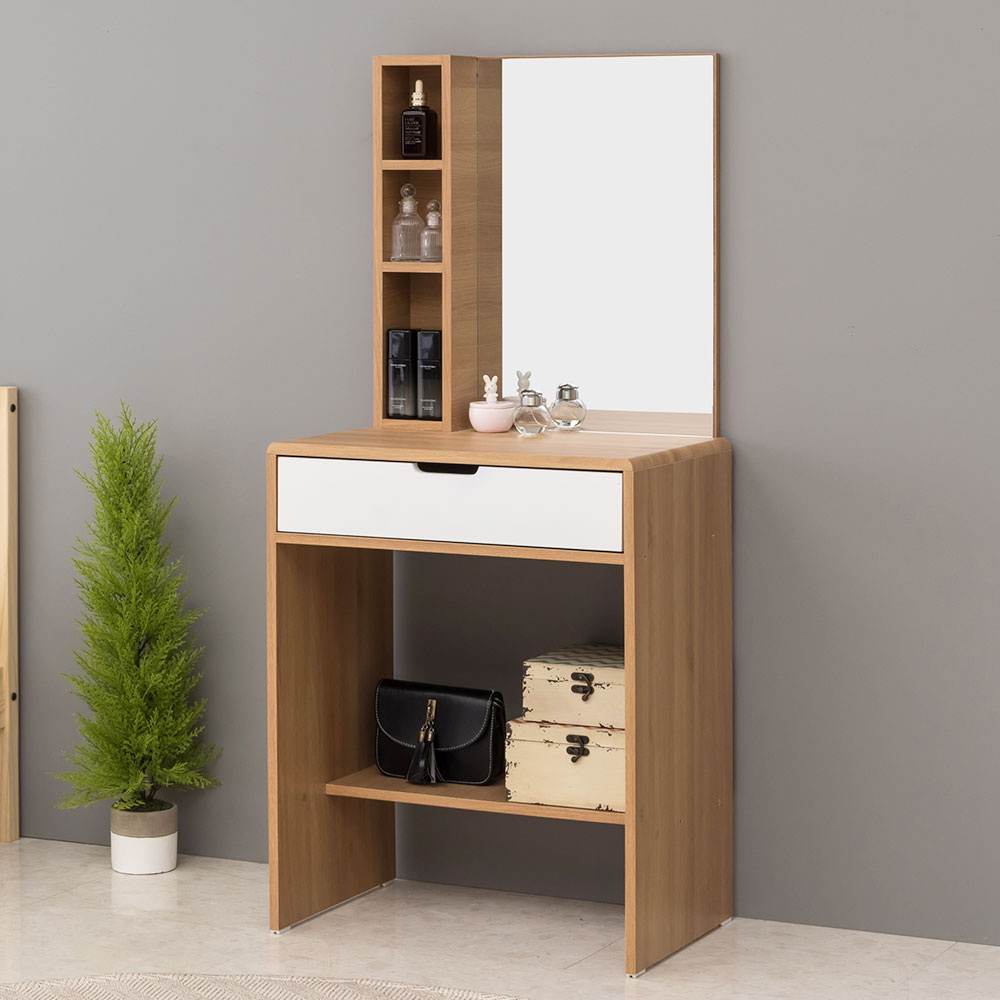 엘라 멀티 수납 화장대 세트 입식 미니 콘솔 600