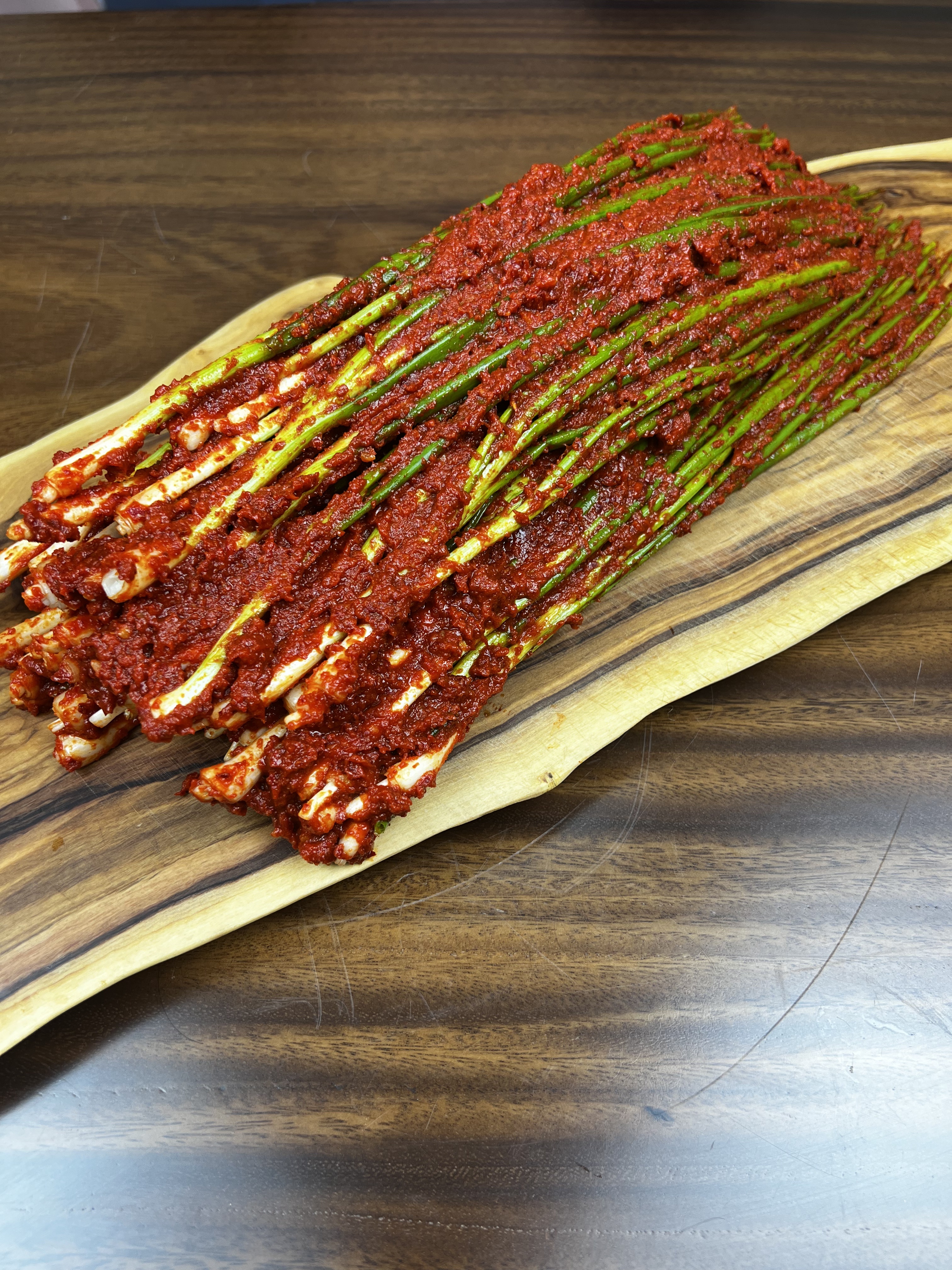 국산 당일생산 매일 까는 알싸한 매운 쪽파김치 순자네김치 500g, 1개 - 상품 이미지