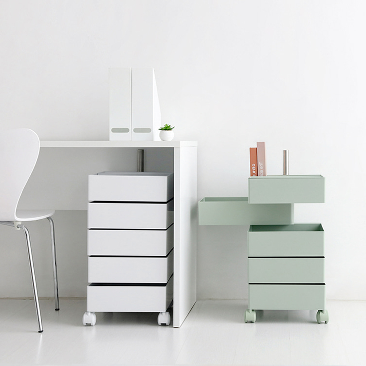 빙그리 회전서랍 트롤리 5단 그린 3325.9215