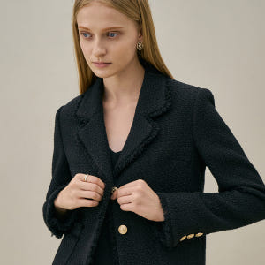CARMEN Wool tweed jacket_black 착용 후기 | 사이즈/핏 총정리 - 상품 이미지 4