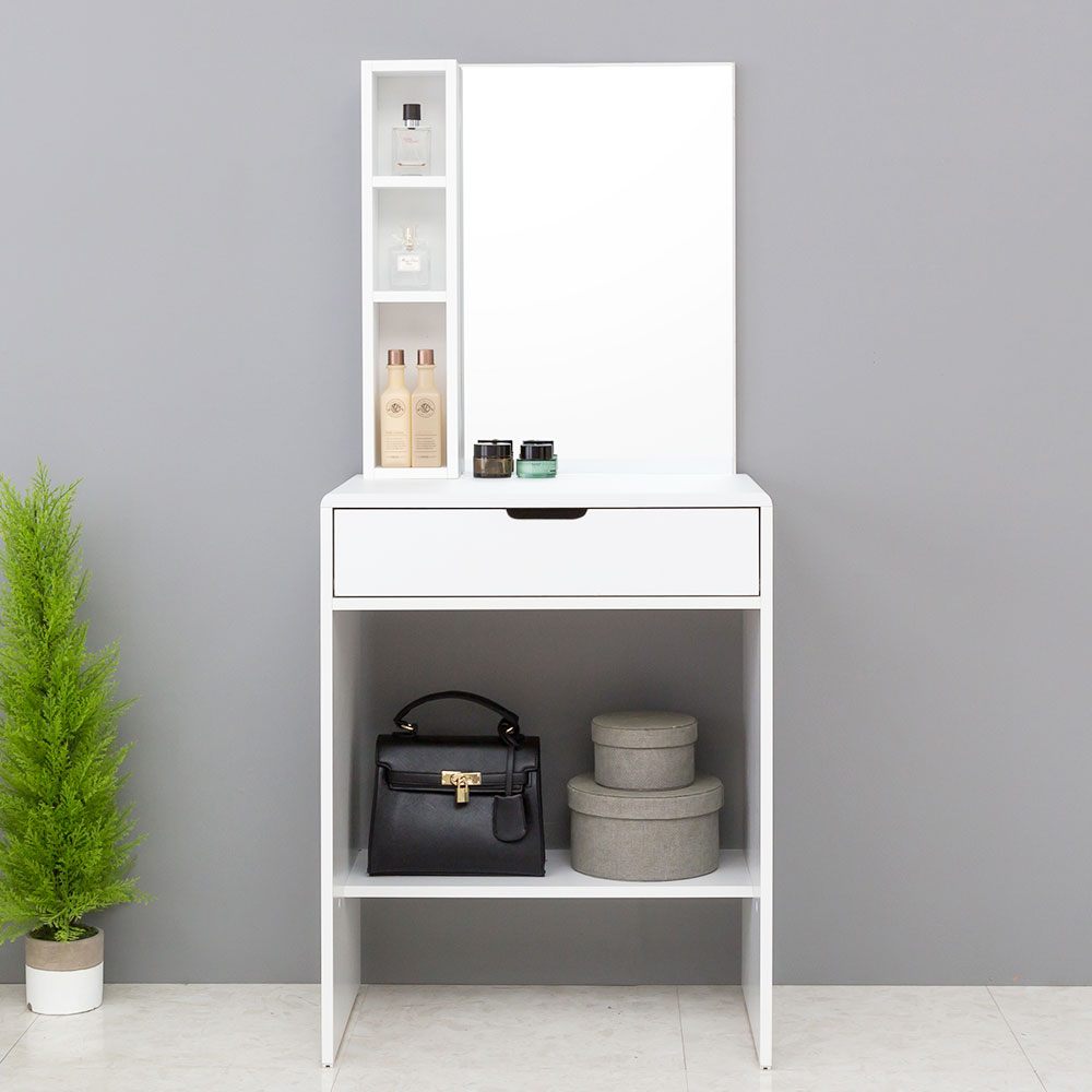 엘라 멀티 수납 화장대 세트 입식 미니 콘솔 600