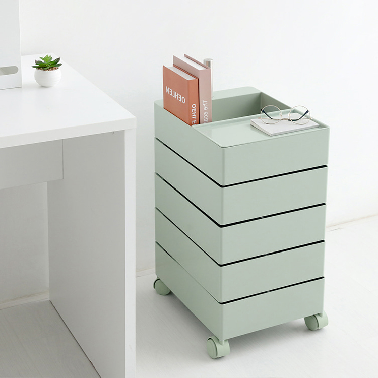 빙그리 회전서랍 트롤리 5단 그린 3325.9215