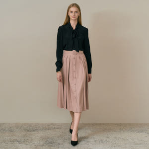 JANE Belted pleats skirt_pink brown 착용 후기 | 사이즈/핏 총정리 - 상품 이미지 2
