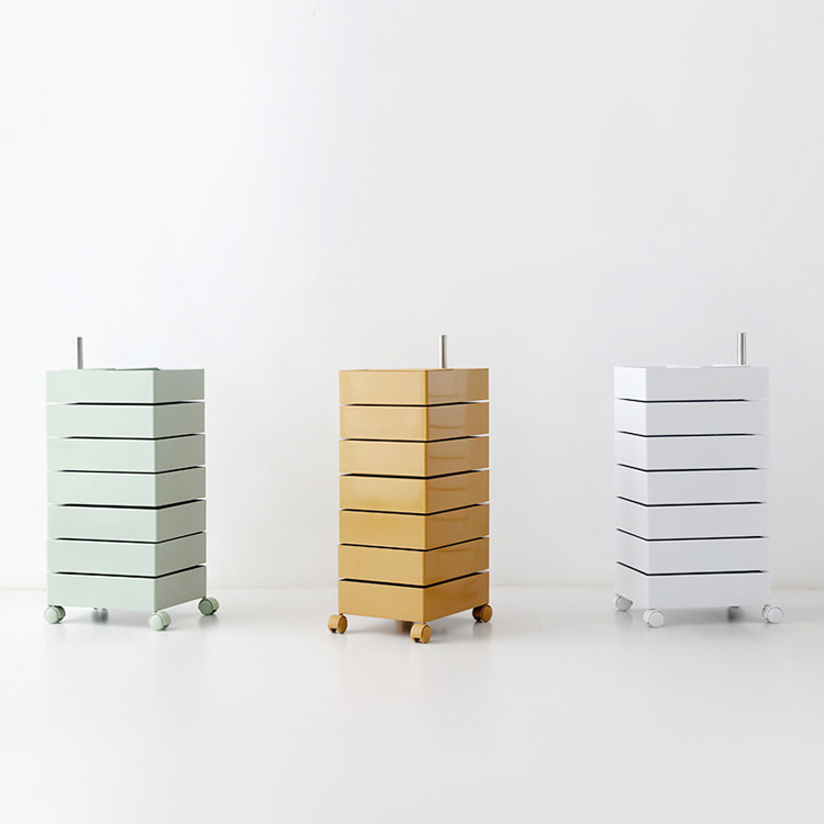 빙그리 회전서랍 트롤리 7단 화이트 5753.2681