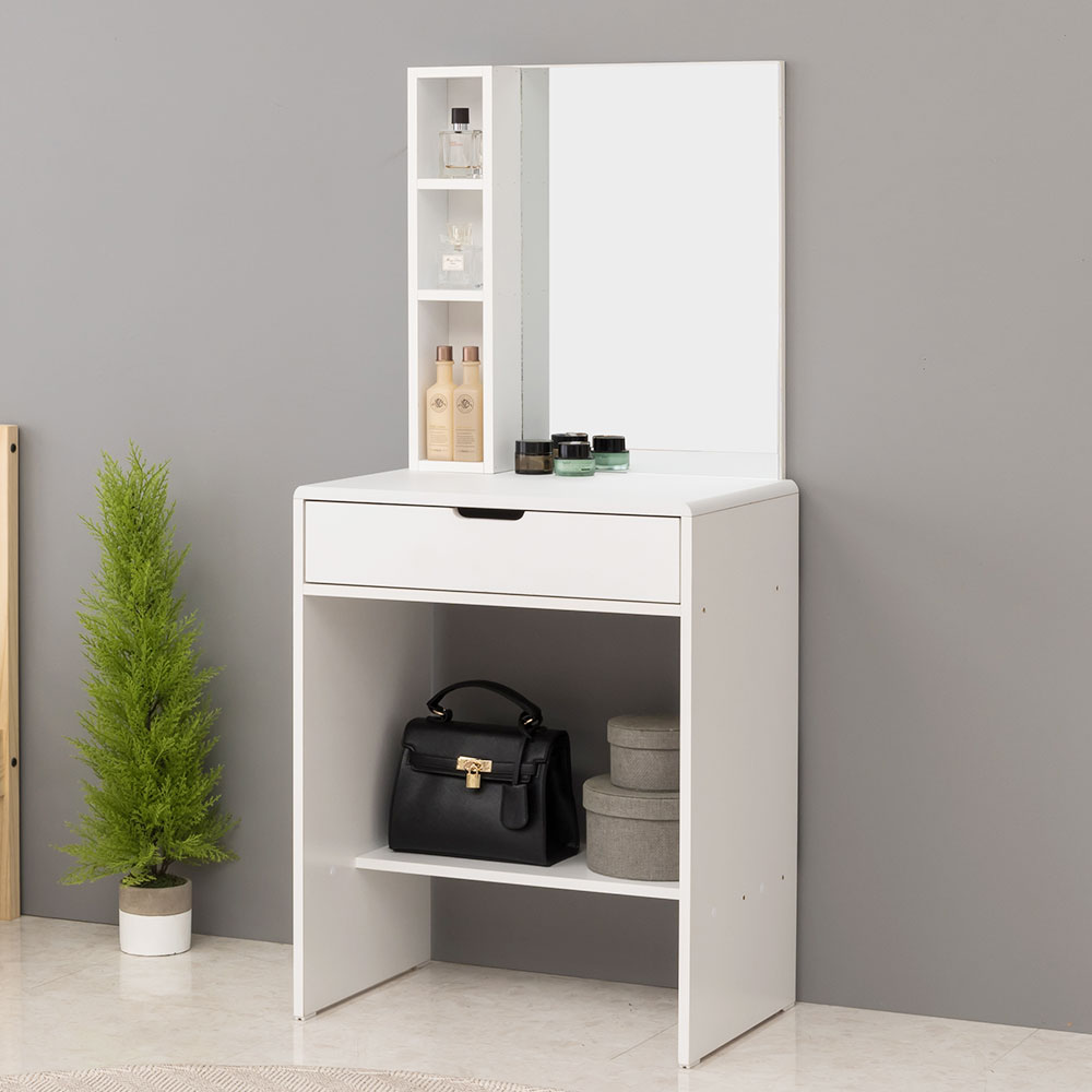 엘라 멀티 수납 화장대 세트 입식 미니 콘솔 600