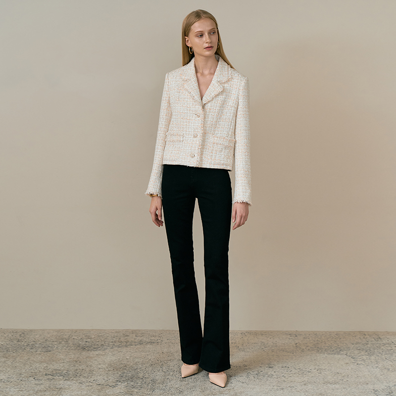 CARMEN Wool tweed jacket_ivory 이미지 3