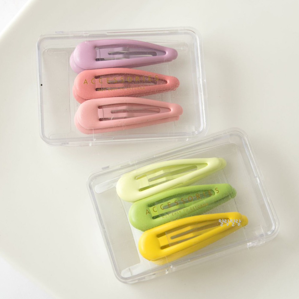 헤어핀 세트 옆머리핀 컬러감 실용성 헤어 액세서리