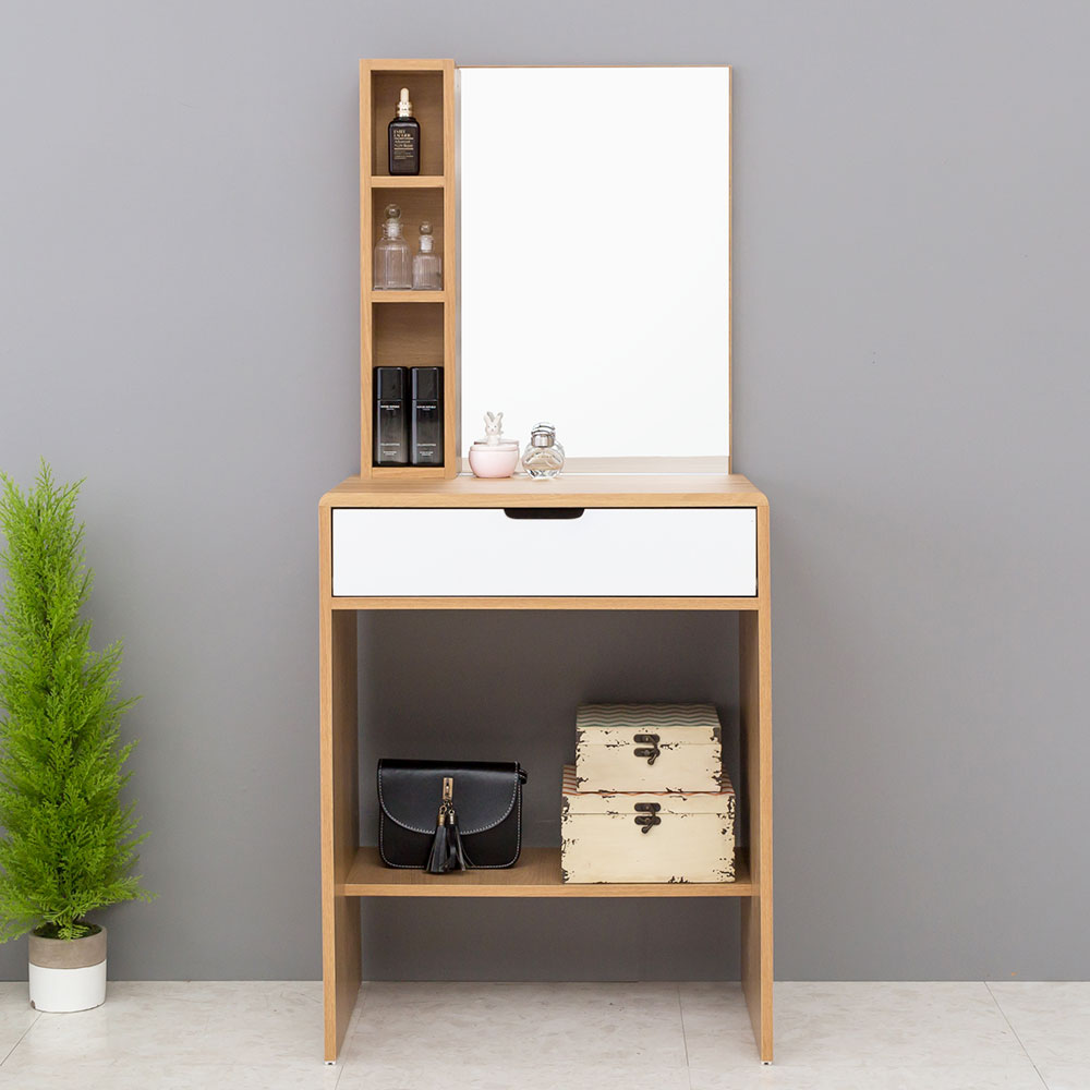 엘라 멀티 수납 화장대 세트 입식 미니 콘솔 600