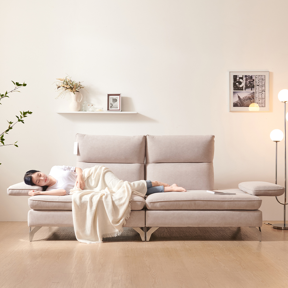 서광퍼니처 가이아 아쿠아텍스 조야 모듈형 스윙 쇼파 sk 연그레이, 6인용