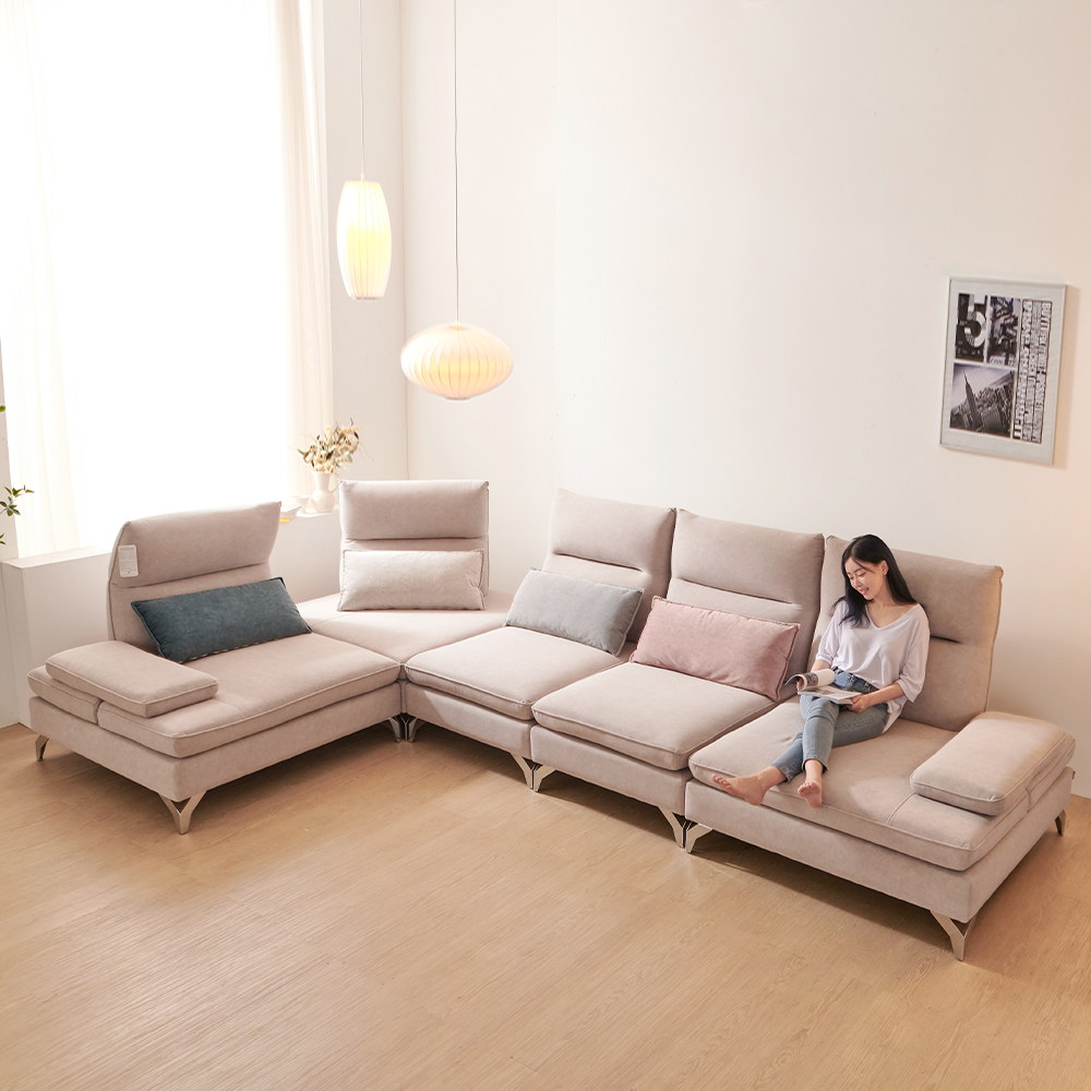 서광퍼니처 가이아 아쿠아텍스 조야 코너 모듈형 스윙 6인용 쇼파 sk