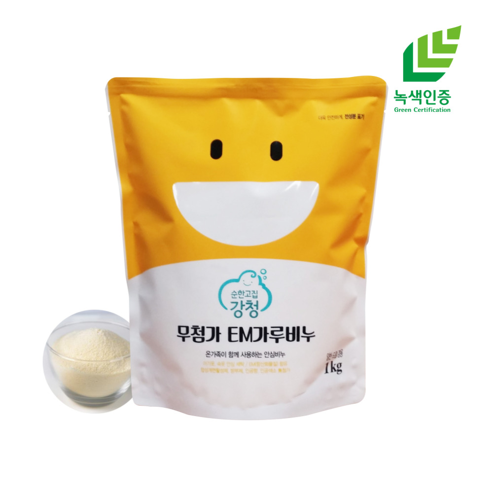 강청 녹색제품 리사이클EM 얼룩 찌든때제거 찬용전용 가루세제 대용량 3kg 드럼 일반 - 상세 이미지 2
