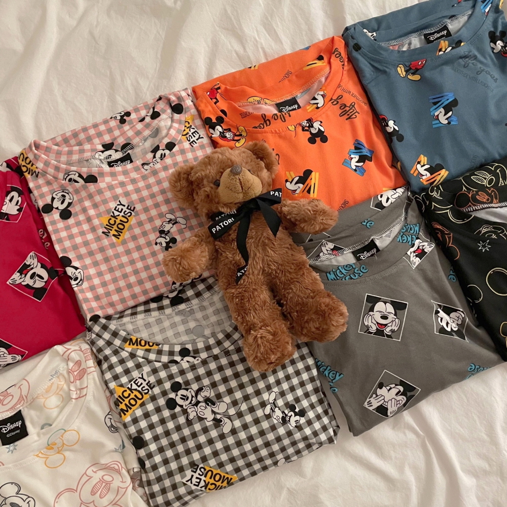 치즈 디즈니 긴팔 잠옷세트 커플 패밀리 수면 피치 파자마 파티 제품 이미지