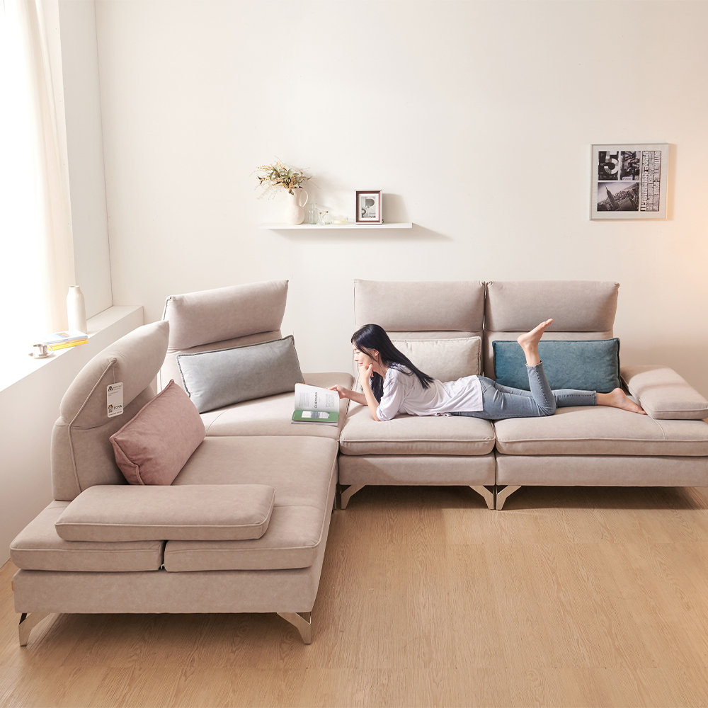 서광퍼니처 가이아 아쿠아텍스 조야 코너 모듈형 스윙 5인용 쇼파 sk