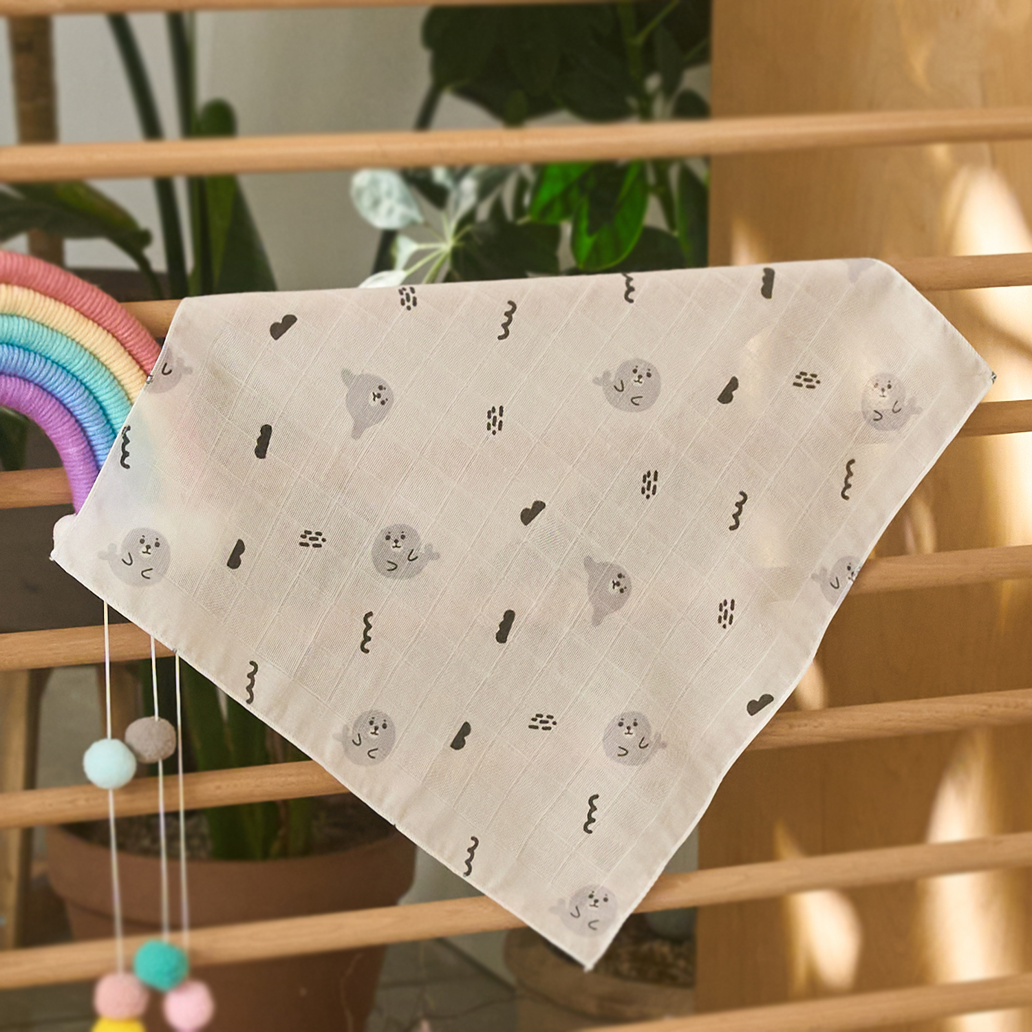 리에또 밤부 엠보 가제 무형광 손수건 아기 신생아 손수건 5장