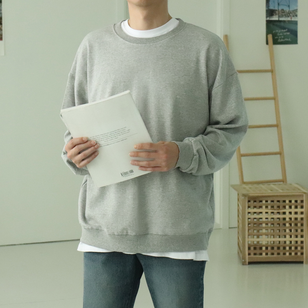 남자맨투맨 커플맨투맨 오버핏 남자 긴팔티 이미지 2