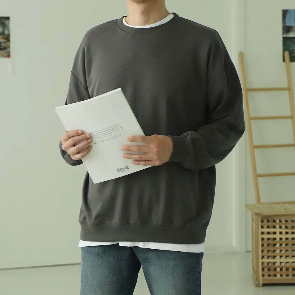 남자맨투맨 오버핏 빅사이즈 커플 맨투맨 제품 이미지