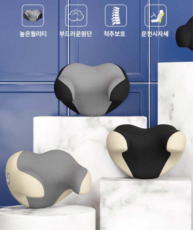 카시트 목꺾임방지 차량용 목쿠션 자동차 목베개 받침 - 상세 이미지 2
