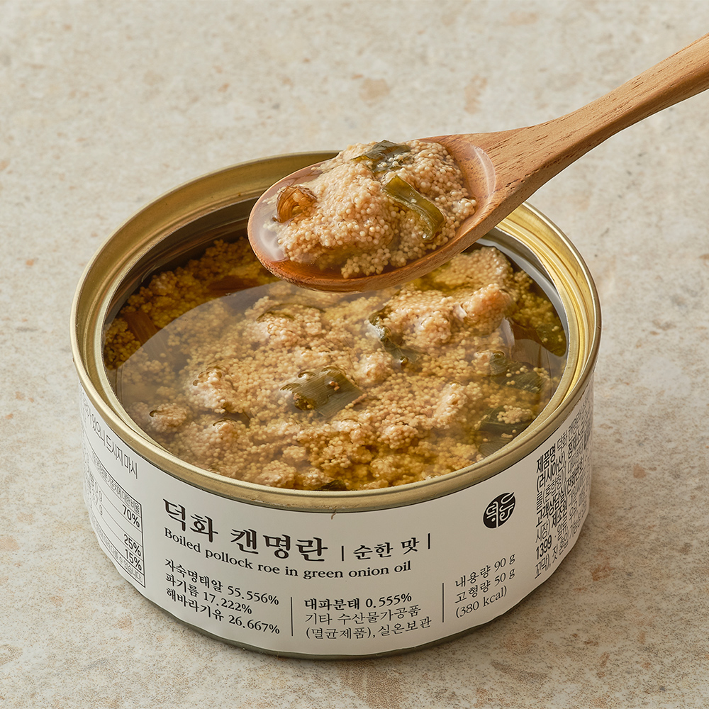 덕화명란 캔명란 순한맛 3캔 X 90g (무색소 저염 무보존료 무발색제 통조림) - 상세 이미지 3