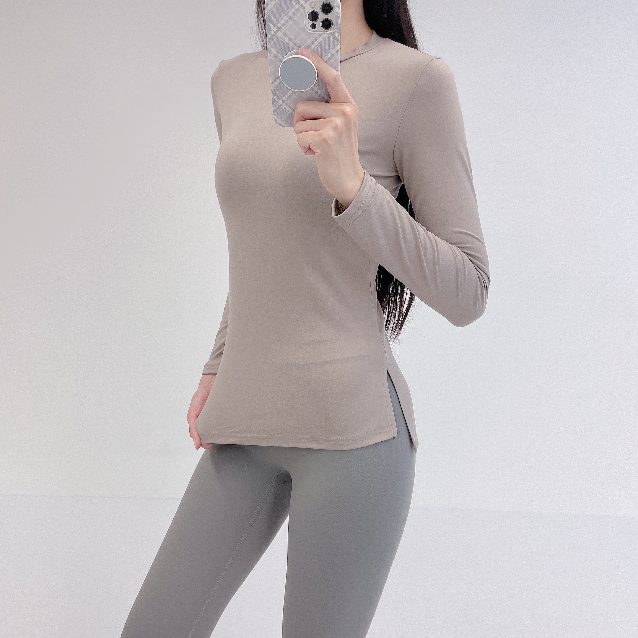 로라벨 잇츠 필라테스복 여성 요가복 필라테스 요가 상의 티셔츠 커버업 운동복 긴팔 복장 - 상세 이미지 2
