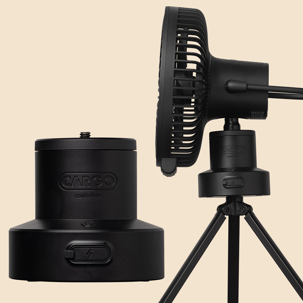 카고컨테이너 멀티스핀 블랙 자동 회전 캠핑선풍기 거치대 휴대용 서큘레이터 멀티팬 스탠드