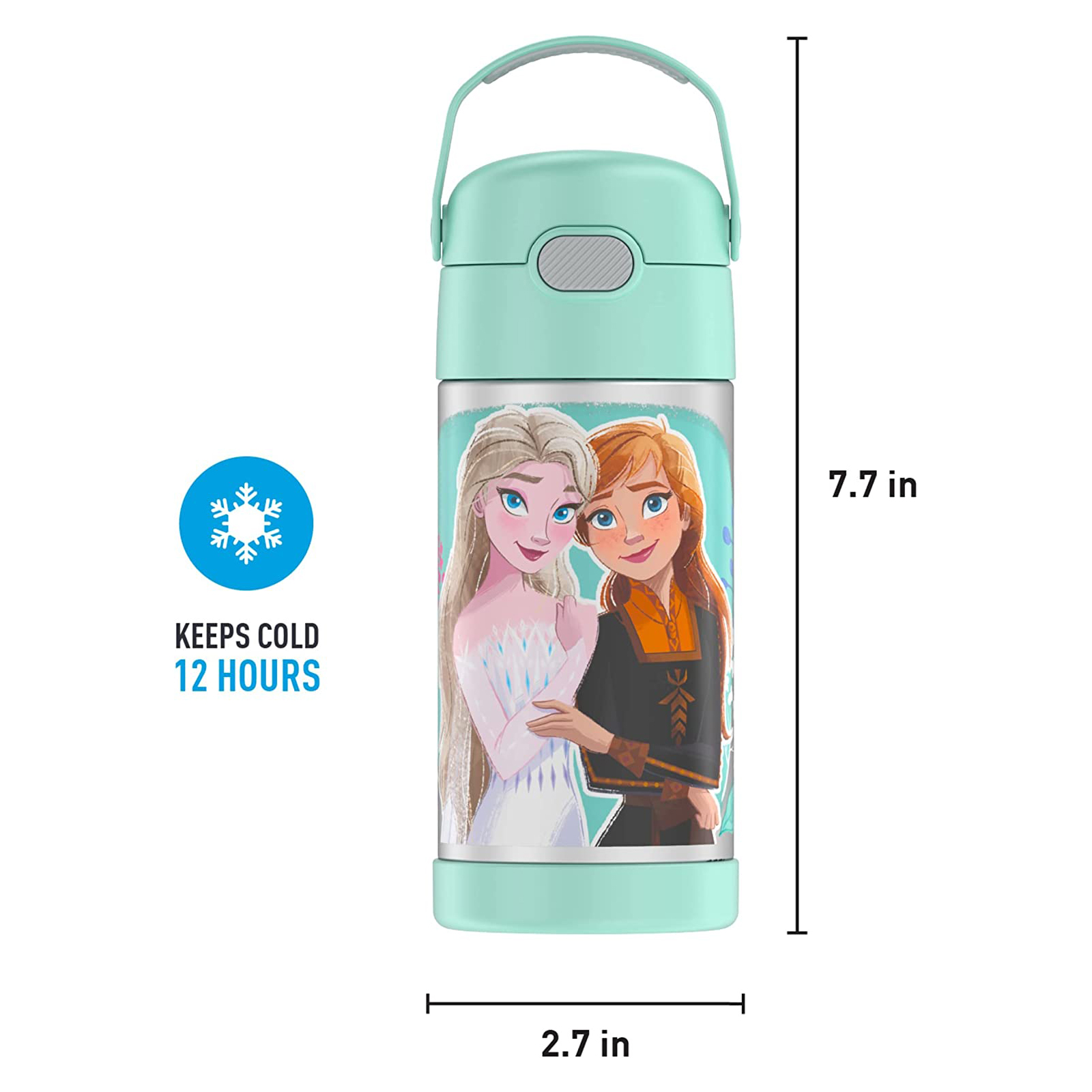 푸고 써모스 빨대컵 펀테이너 겨울왕국 프로즌 355ml 보냉컵 이미지 6