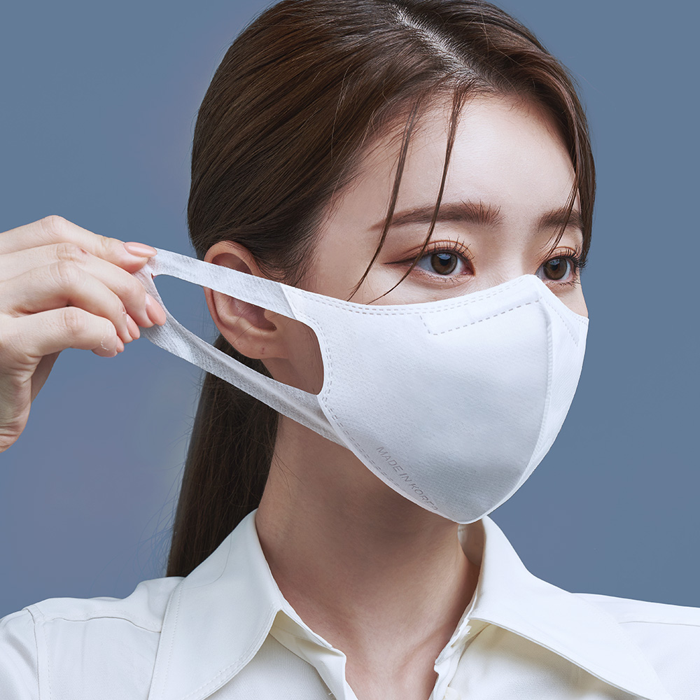 바른 새부리형 릴렉스핏 귀편한 숨쉬기편한 마스크 화이트 중형 30매 - 상세 이미지 5