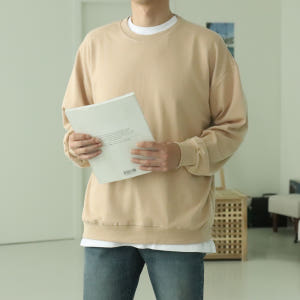 남자맨투맨 남자긴팔티 빅사이즈 오버핏 커플맨투맨 착용 후기 | 사이즈/핏 총정리 - 상품 이미지 2