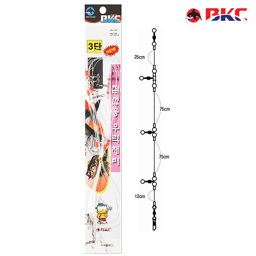 백경 원터치 선상 침선 우럭 채비 뎀핑채비 3개입 BK-406 - 상세 이미지 4