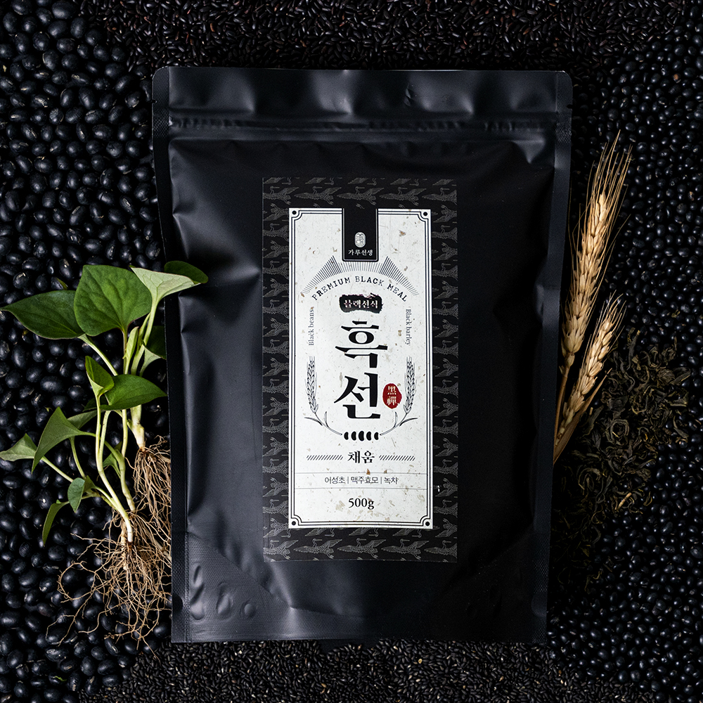 가루선생 흑선 채움 블랙 선식 국산 검은콩 아침식사대용 단백질 쉐이크 500g - 상세 이미지 2
