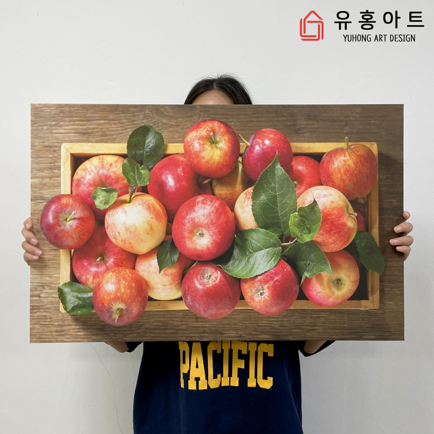 사과 그림 액자 인테리어 그림 캔버스 금전청사과 3호 - 상세 이미지 5