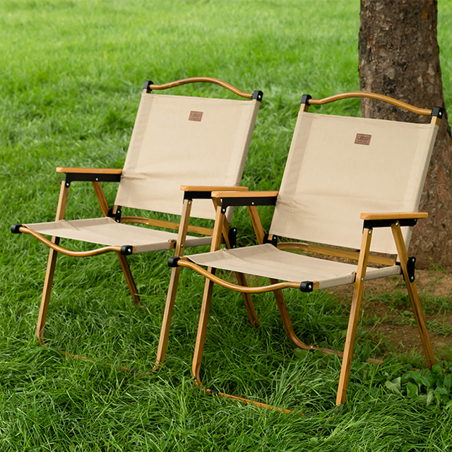 레토 대형 우드 감성 경량 캠핑의자 폴딩 로우 릴렉스 체어 2개 세트 LCP-C03