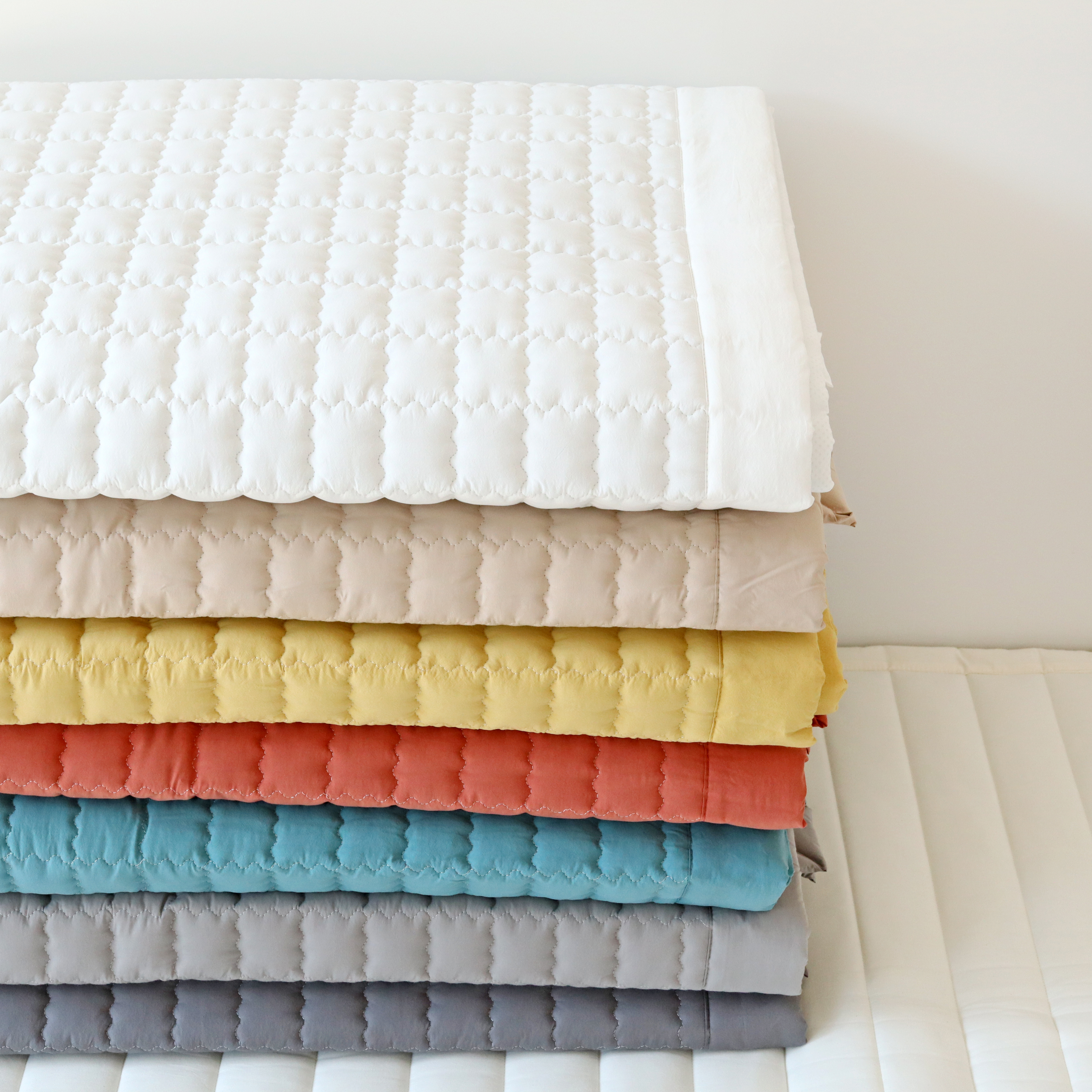 바이오워싱 고밀도 순면 미끄럼방지 논슬립 매트리스 침대 패드 S/SS