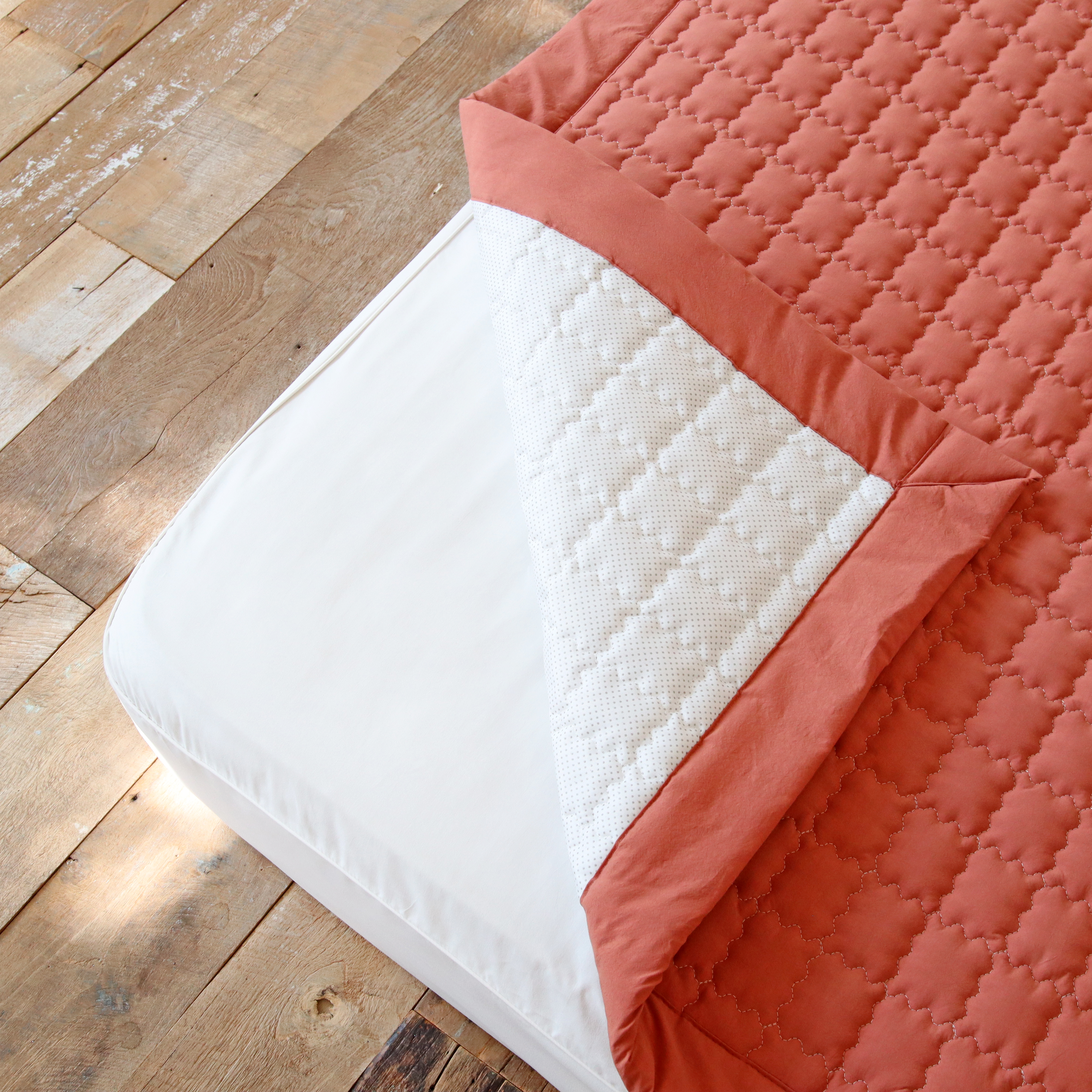 바이오워싱 고밀도 순면 미끄럼방지 논슬립 매트리스 침대 패드 S/SS