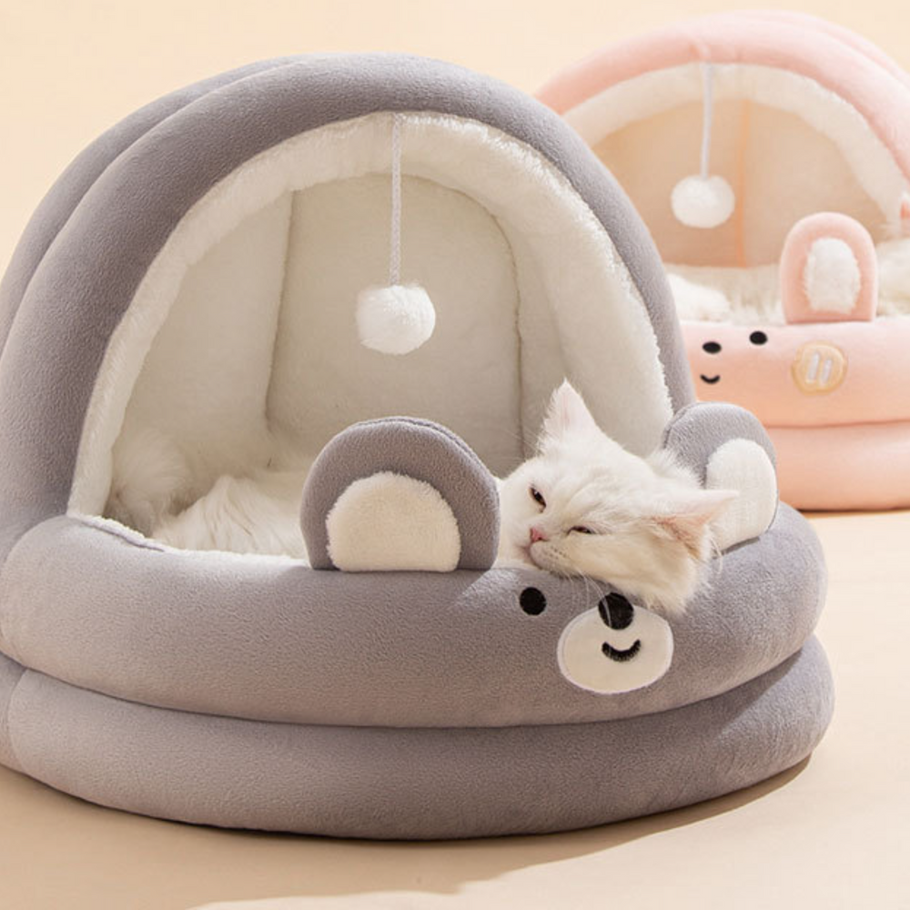 퍼플펫 고양이 숨숨집 강아지 하우스 텐트 애견 집 베어하우스 중형