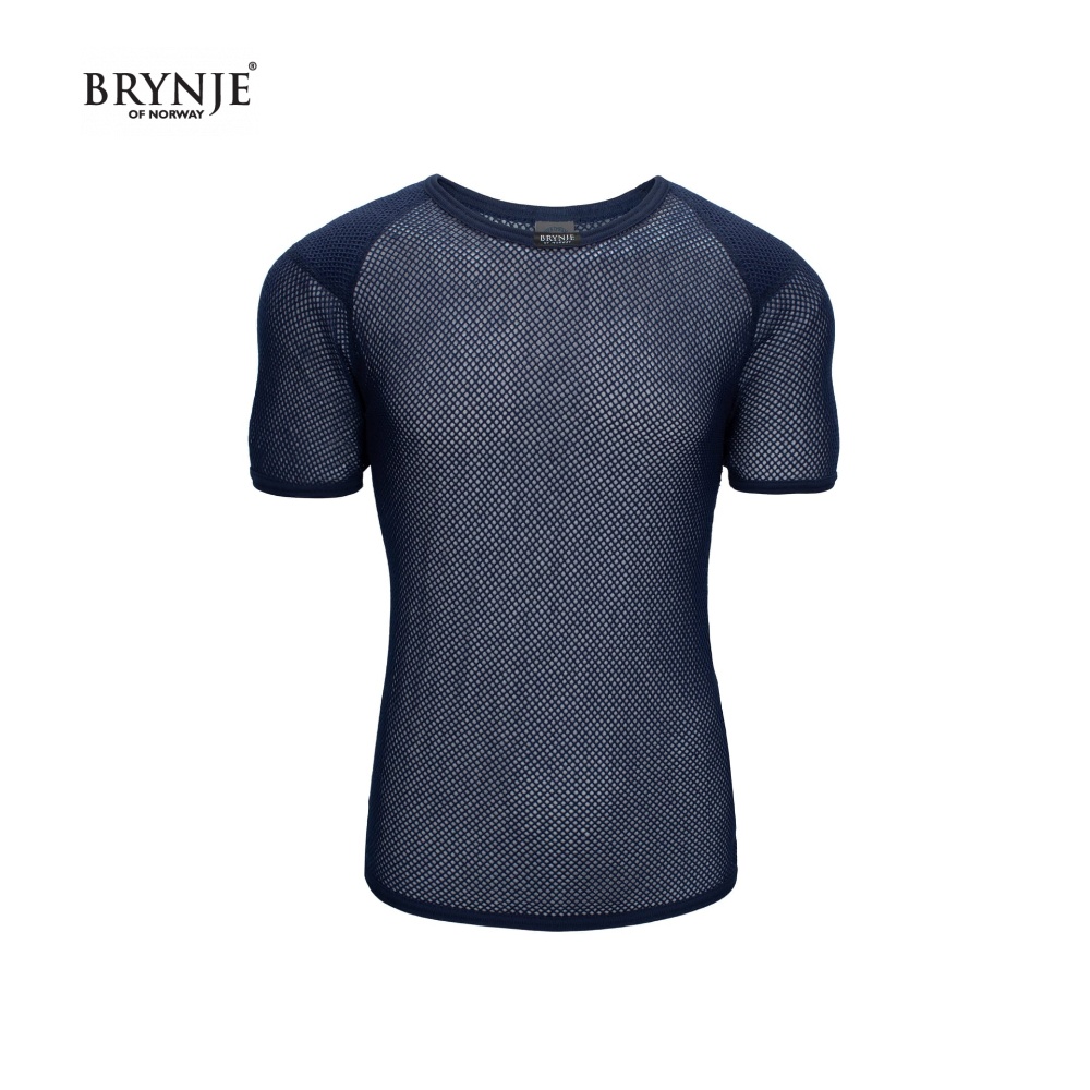 브린제 슈퍼써모 언더레이어 어깨보호 남여공용 반팔 네이비