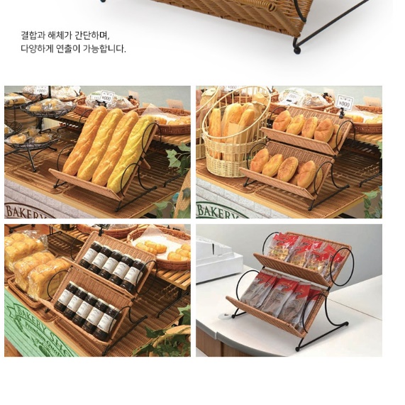 빵진열대 베이커리 빵 진열장 슈퍼 과자 진열대 편의점 매대 - 상세 이미지 4