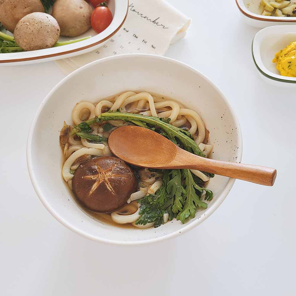 이디프 우드 우동 스푼 나무 숟가락