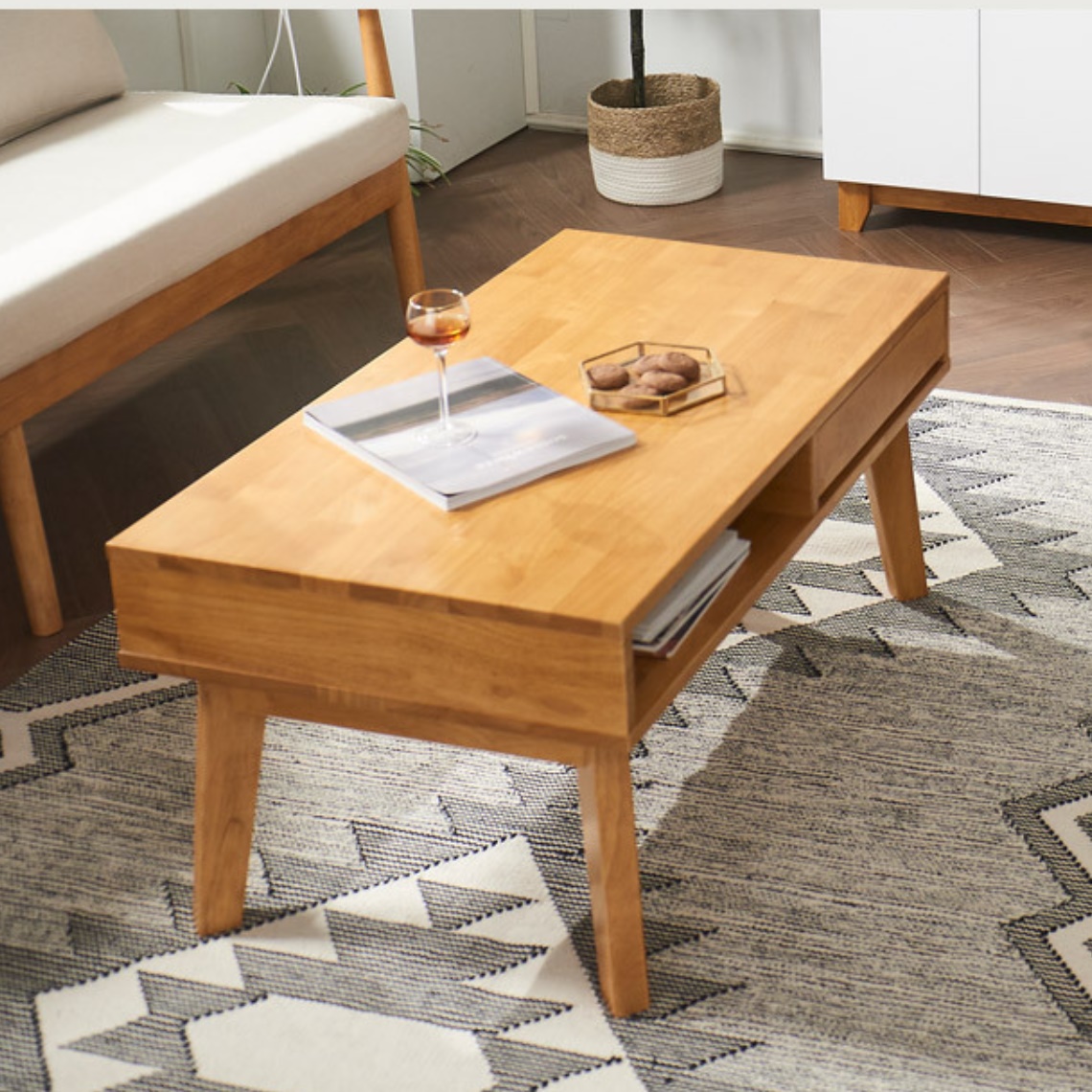 높은 쇼파 테이블 서랍 수납 엔틱 기능성 거실 테이블 인테리어